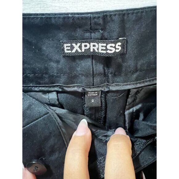 NEW Express Chino Womens Shorts Rolled Hem Size‎ 2 - Picture 4 of 5
